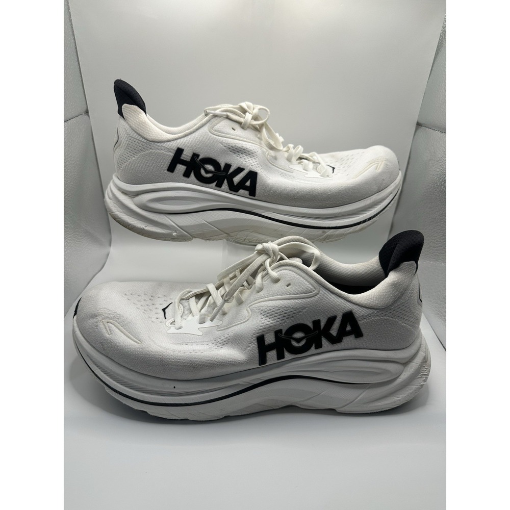 Size 11.5 - Hoka One One HOKA Clifton 10 White Black